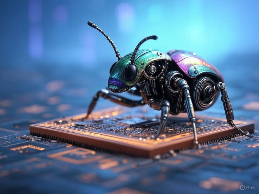Cyborg bug on a microchip